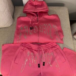 FB County Blinged Out Rhinestone Sweatsuit